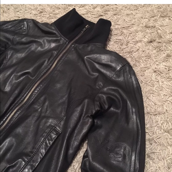 adidas y3 leather jacket